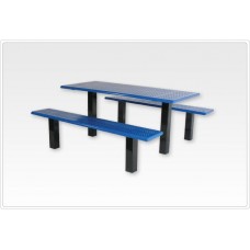 Rectangular Picnic Table 2 3 8 inch Walk Through 8 foot Beveled